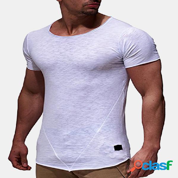 TY-shirt Masculino Básico De Verão Respirável De Cor