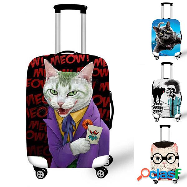 Tampa protetora personalizada da bagagem Caso do gato