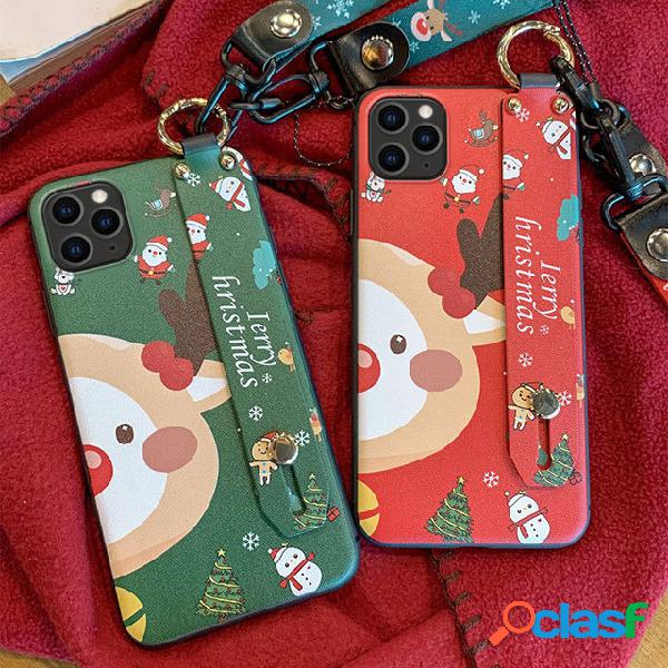 Telefone de Natal Caso para iphone Suporte de pulseira