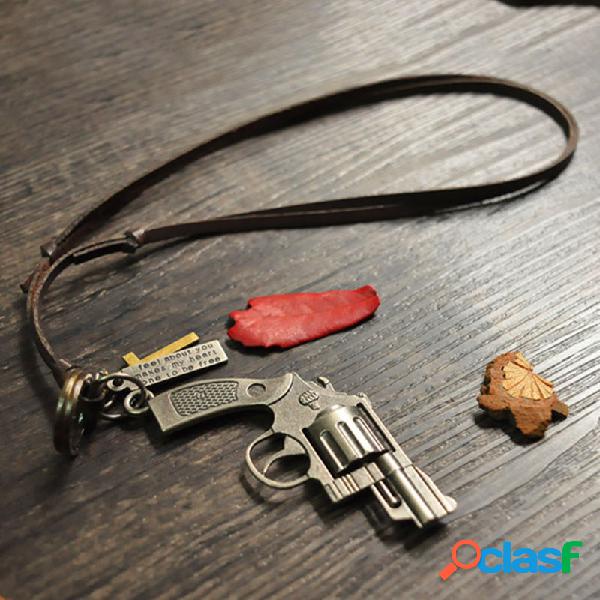 Unisex Do Vintage Do Punk Liga Cross Gun Modelo Charme Colar