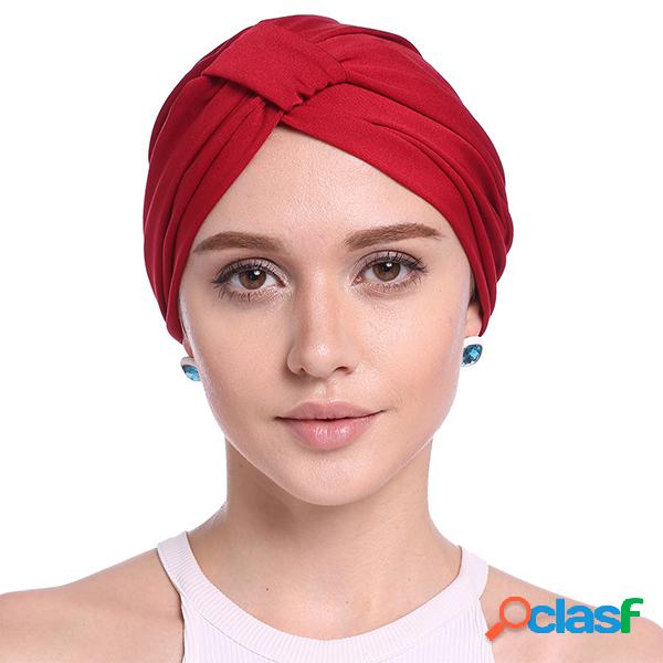 Women Elastic Beanie Hat UV Protect Acessório de cabelo