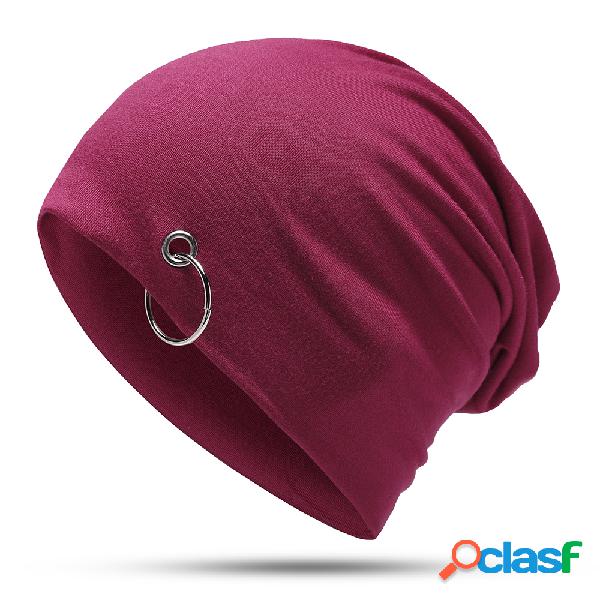 Womens Sólida Étnica Algodão Beanie Chapéu Do Vintage