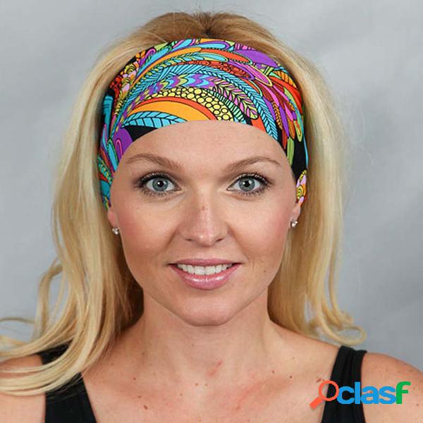 Women's Sports Silk Yoga Headband Bohemian Outdoor Fitness