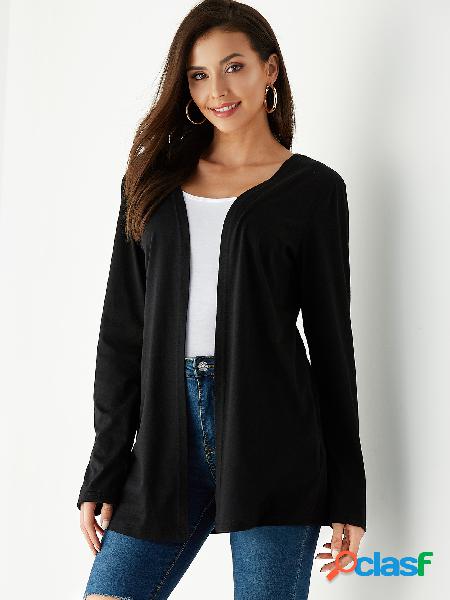 YOINS Black Lace Long Sleeves Open Front Cardigan