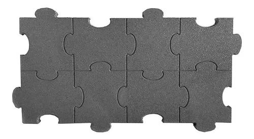 Piso Borracha Puzzle 40cmx90cm Decoração Playground 15mm