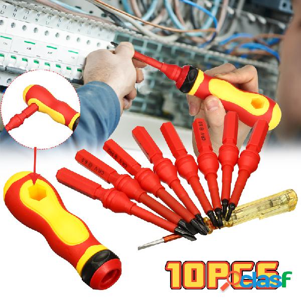 10pcs 500V Ferramentas de reparo de kit de chave de fenda de