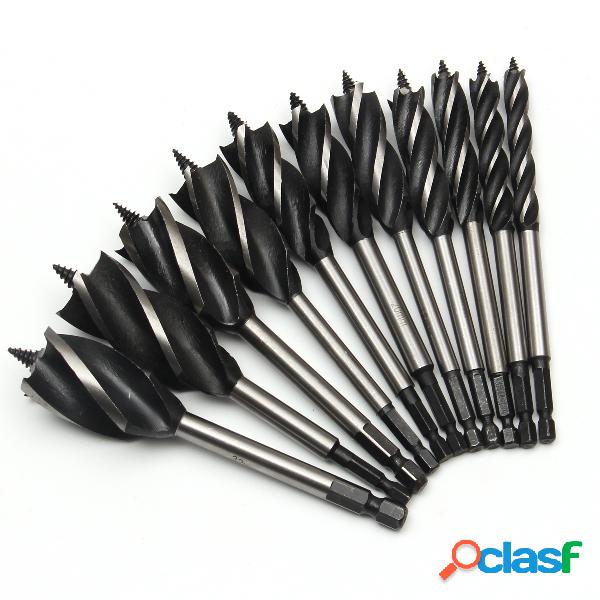 11 pcs 10mm-32mm Hex Shank furo buraco torção broca