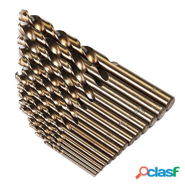 15pcs 1.5-10mm HSS M35 broca de torção de cobalto