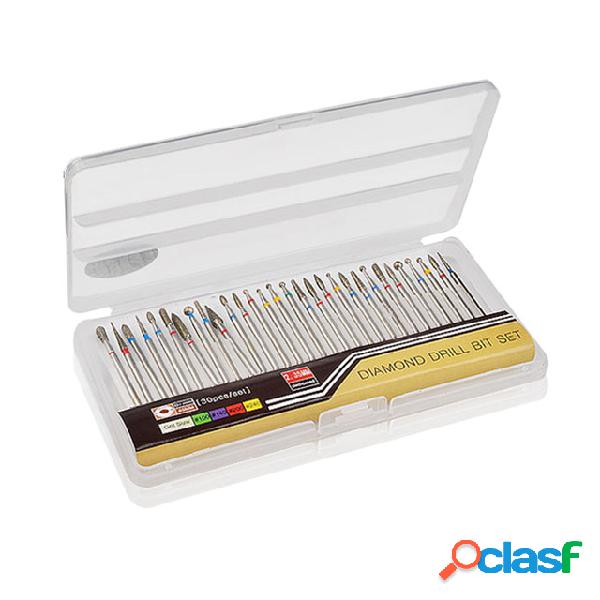 30 Pcs Prego de Metal Broca Cabeça Set Remover Prego Pele
