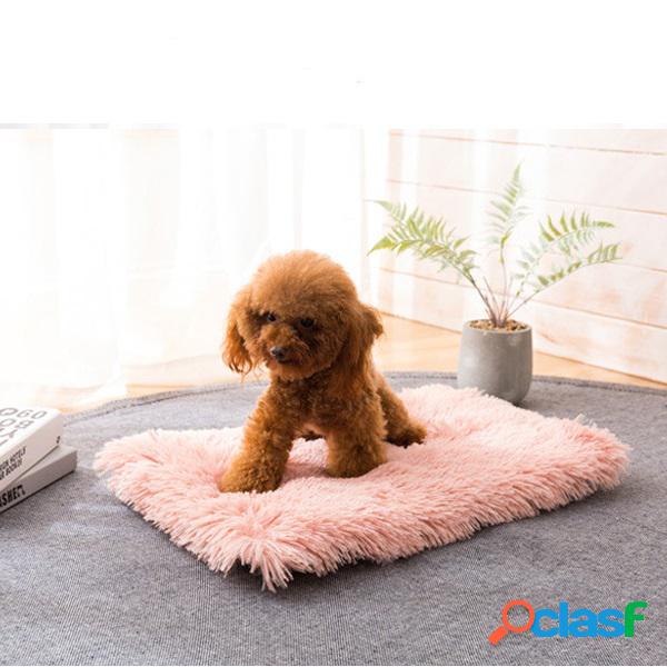 4 Cores Longo Plush Pet Mat Dormir Cat Dog Quente Cama