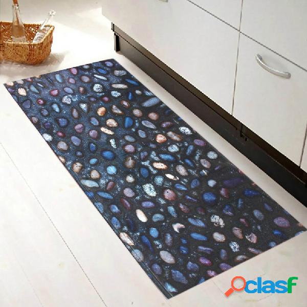 40 x 120cm Moda 3D Cobblestone Antiderrapante Absorvente de