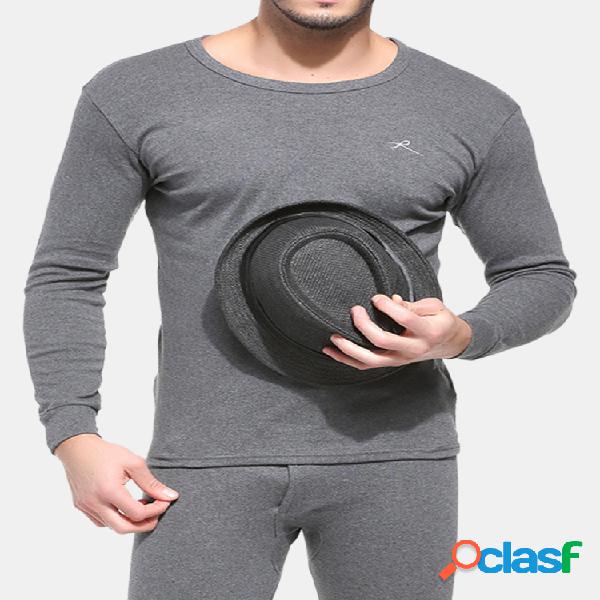 Algodão completo Aptidão fino quente Innerwear inverno cor