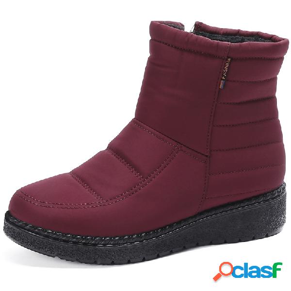 Botas curtas impermeáveis leves leves de inverno com zíper