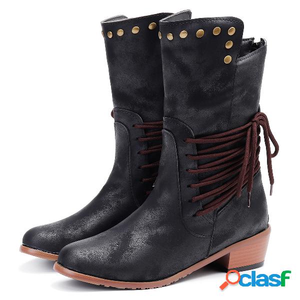 Botas de metal Vintage Motocycle Boots