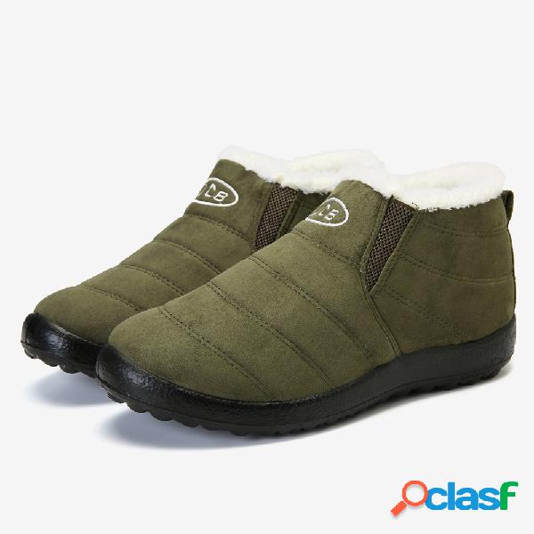 Camurça Toe Round leve quente pele tornozelo botas de neve