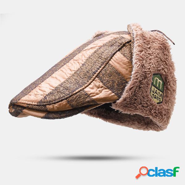 Chapéu Beret Cap Outdoor Warm Earmuffs Chapéus para homem