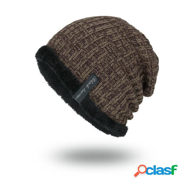 Chapéu Maré Knit Wool Chapéu Estação Plus Quente Ab Fio