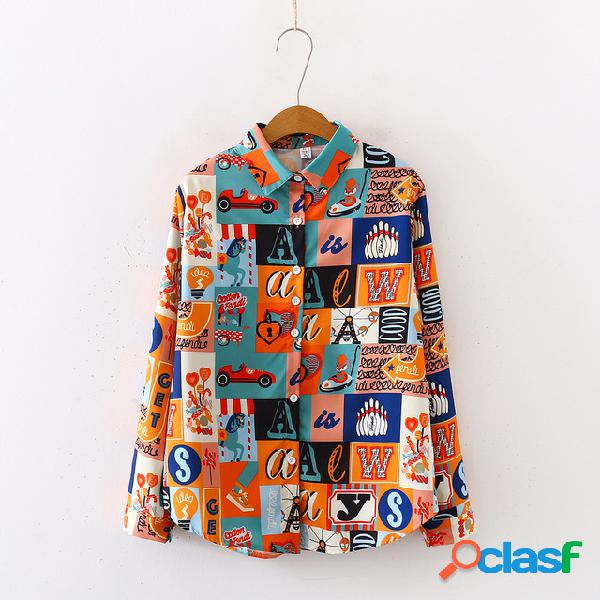 Chiffon Camisa Estação de Manga Longa das Mulheres Novo