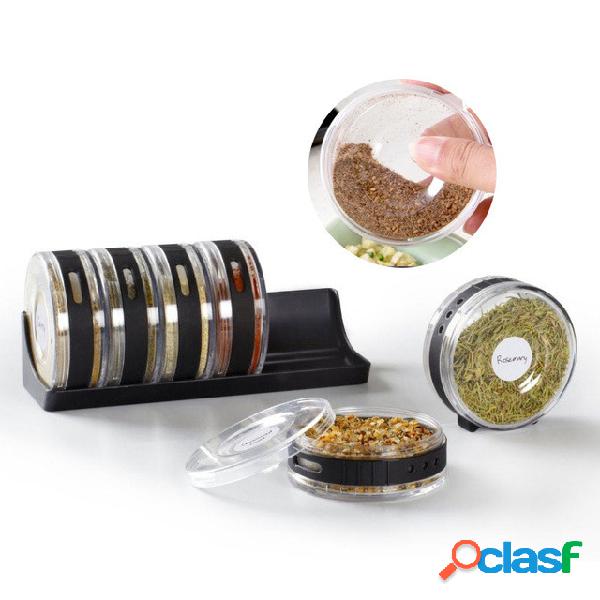 Criativo Seis Girds Spice Jars Roller Forma Tempero Jar Set