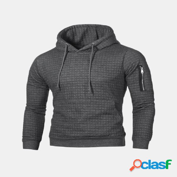 Designer Mens Arm Zipper Decorações Big Pocket Long Sleeve