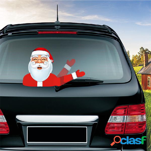 Duende do Natal Papai Noel Padrão Adesivos de janela de