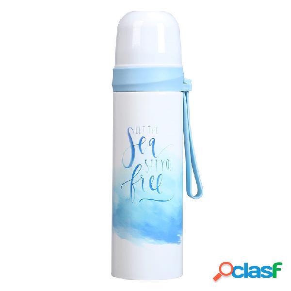 Flamingo Padrão Isolado Garrafa De Água Portátil Garrafa