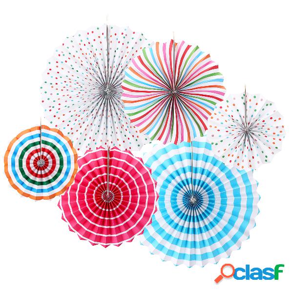 Fãs De Papel Fiesta 6 Pcs Pinwheel Wedding Party Wall