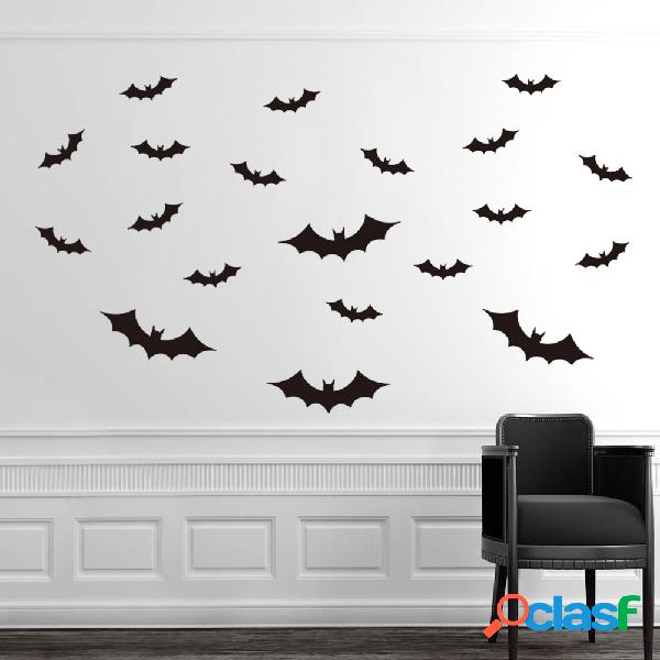 Halloween diy morcego pvc adesivo de parede decalque de