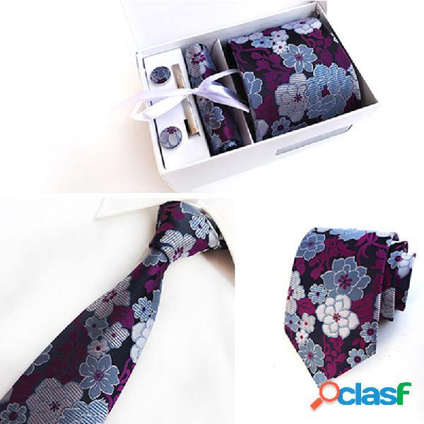 Homens Imprimir Jacquard Tie Moda Vintage Formal de