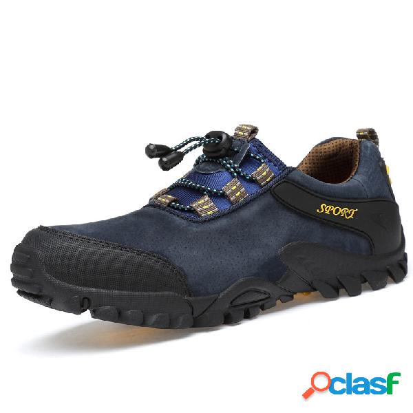 Homens Outdoor Anti-colisão Non-slip Soft Lace Up Sapatos