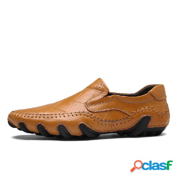 Homens costura xadrez Low Top confortável único