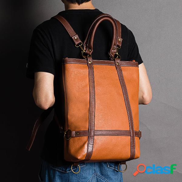 Homens e mulheres PU Leather Functional Briefcase Universal