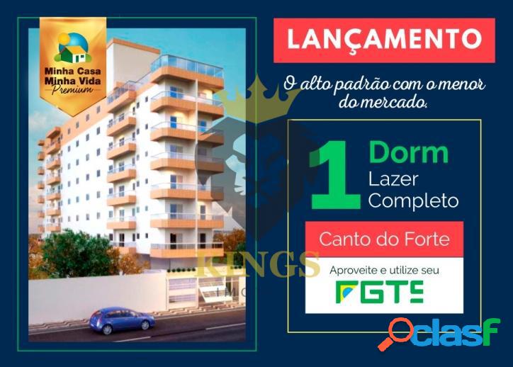 Lançamento 1 dormitório - Lazer Completo - Canto do Forte