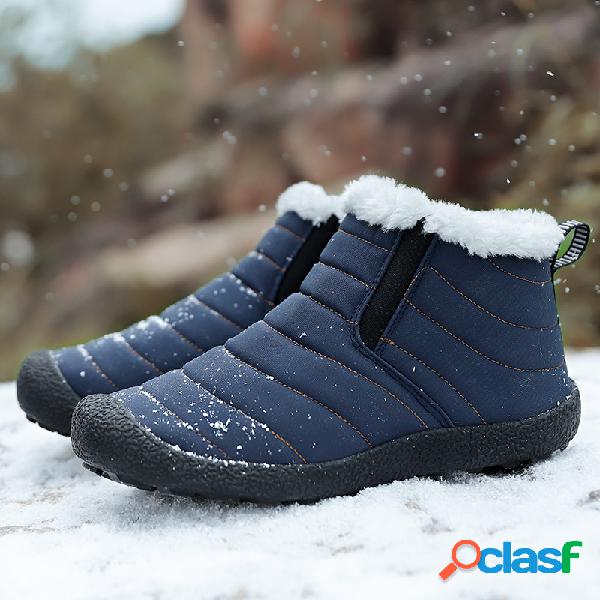 Men Outdoor Warm Plush Forro impermeável antiderrapante