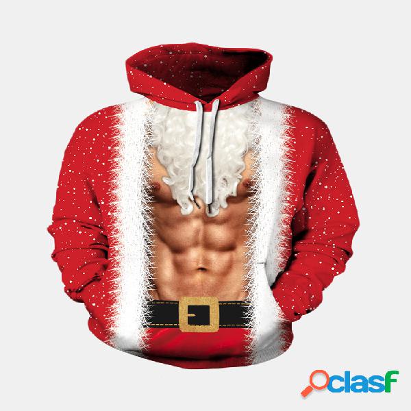 Mens Natal Feio Camisola Muscular e Barriga Impressão