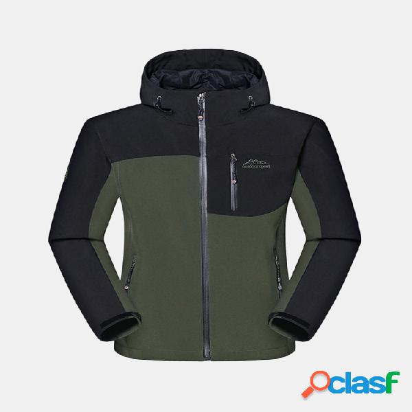 Mens Outdoor Soft Shell quente impermeável à prova de