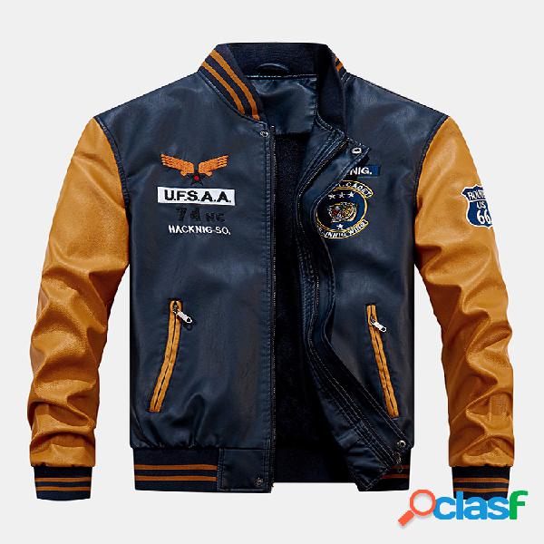 Mens outono fresco bonito gola manga comprida jaqueta bomber