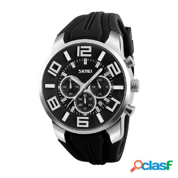 Moda quartzo relógio de pulso pulseira de silicone grande