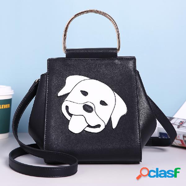 Mulheres Cachorro Padrão Crossbody casual Bolsa
