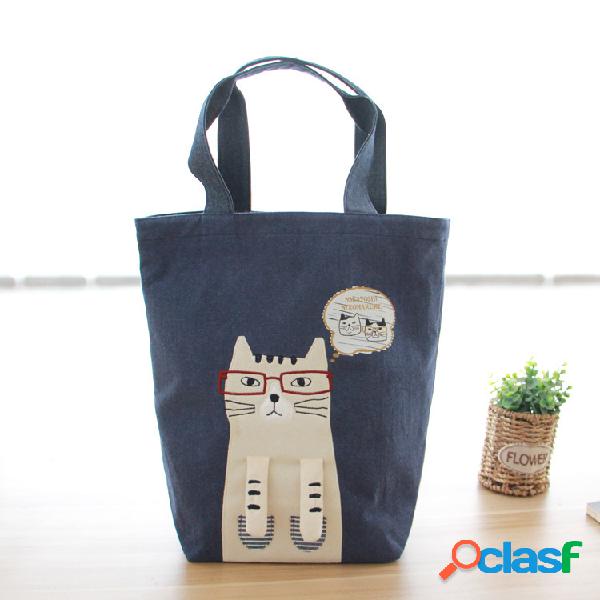 Mulheres casual gato Padrão bolsa bolsa Bolsa