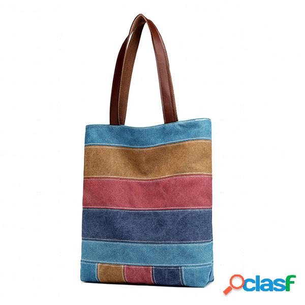 Mulheres casual lona patchwork estilingue Bolsa bolsa de