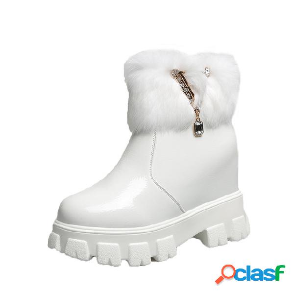Mulheres grossas botas de tornozelo botas de neve