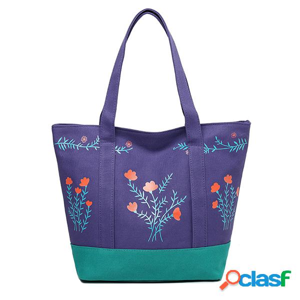 Mulheres lona impressão personalizada bolsa ombro Bolsa