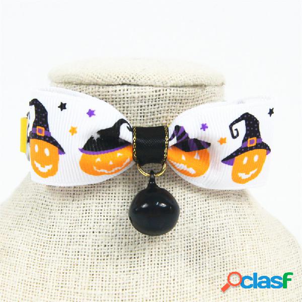 Natal Halloween Pet Collar Cat Cachorro Universal Bow Bell