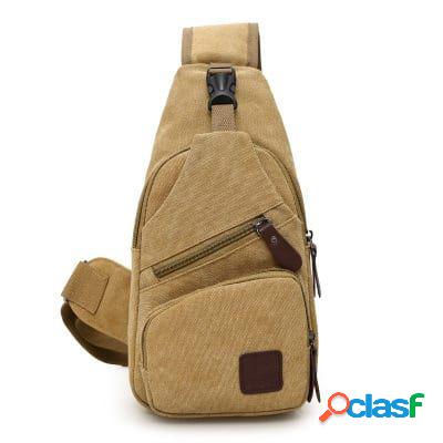 Peito de lona para homens Bolsa Ombro Bolsa Crossbody Bolsa