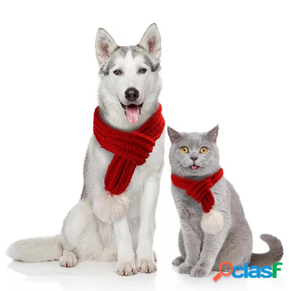 Pet criativo tricô cachecol jóias babador gato Cachorro