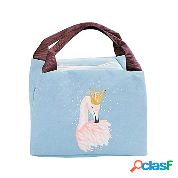 Saco de almoço de flamingo portátil isolado almoço