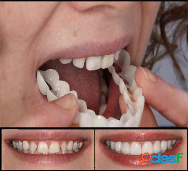 Silicone Kit de dente falso natural Dentes superiores Dentes