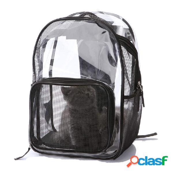 Transparente Pet Carrier Bag Moda Transportando Cat Dog