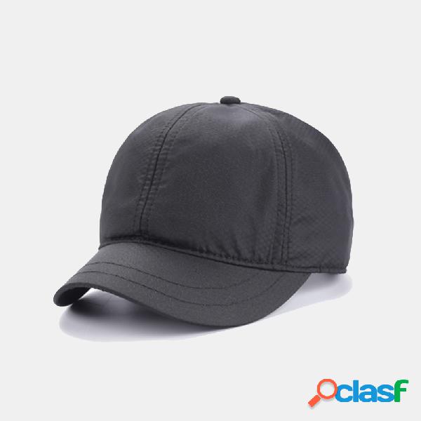 Unisex Retro Cap de secagem rápida Cor sólida Fino Curto